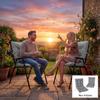 Outdoor Seat Cushion with Backrest and Ties, Water-Repellent Cushion for Indoor and Outdoor Use, Light Grey
