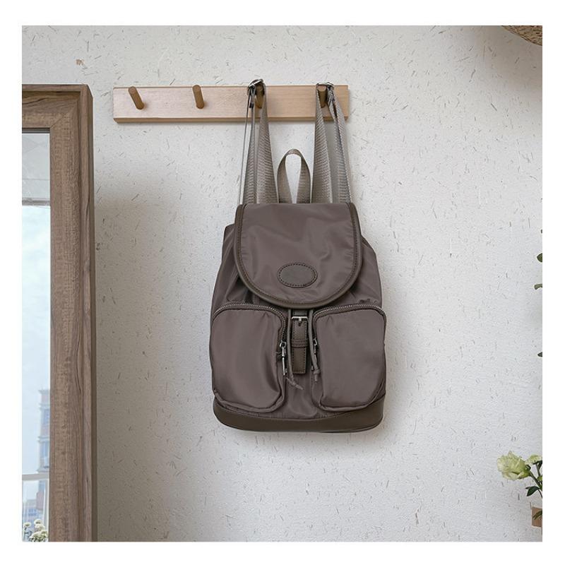 Casual Backpack Logo Bag Fashion Bag Large Capacity Nylon Splicing Backpack Women