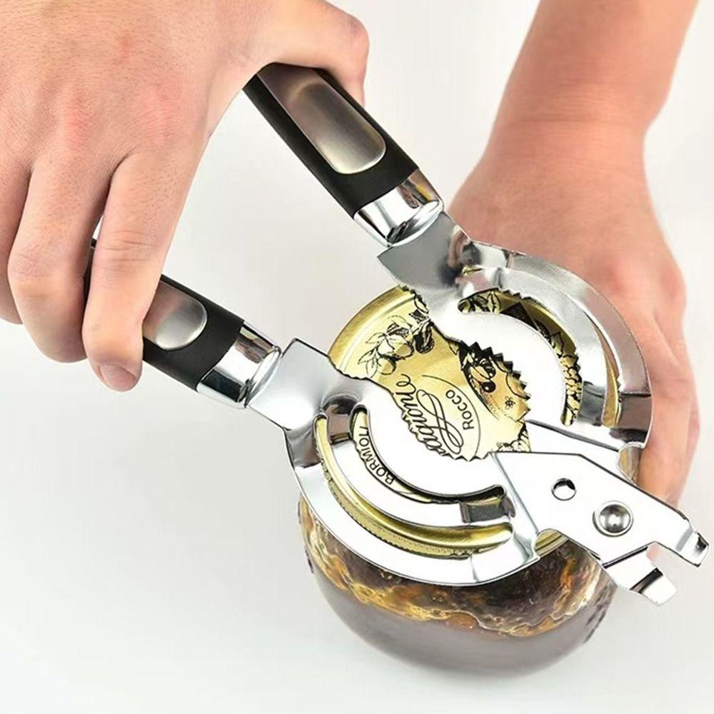 Adjustable Can Opener Manual Effortless Bottle Opening Tool Durable Jar Lid Gripper  Picnic