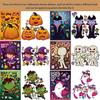 Classic Cartoon Halloween Vampire Mummy Ghost Kids Stickers Pack Of Twelve Colorful Designs