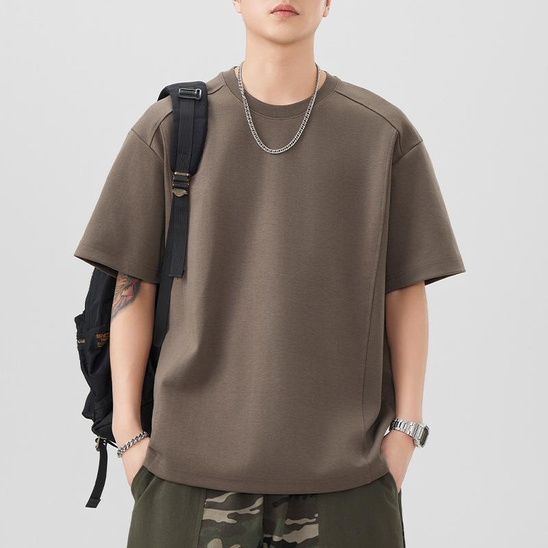 Short-sleeved T-shirt for Men's Summer New Loose T-shirt for Five-quarter Sleeves