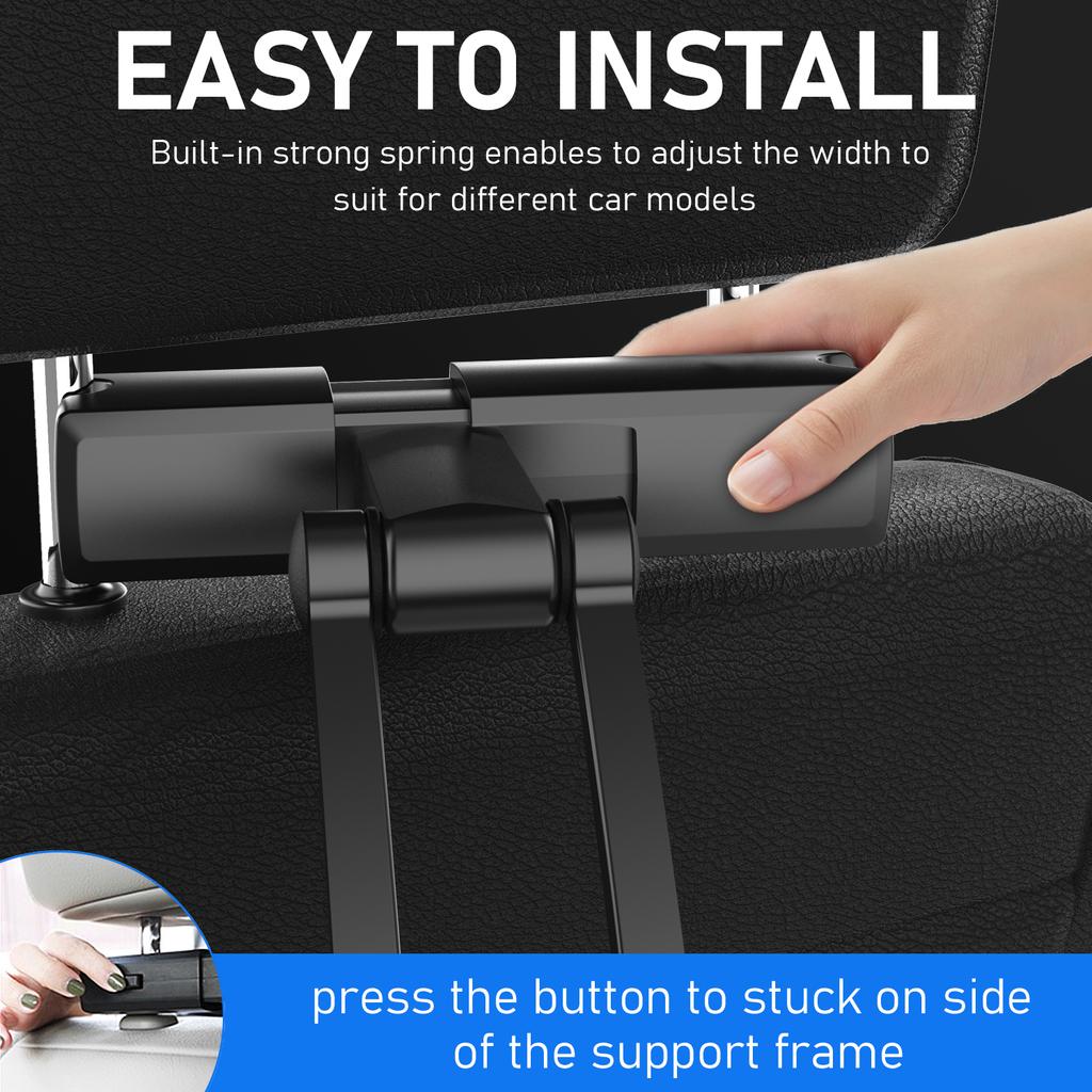 Car Headrest Mount Tablet Headrest Holder Car Phone Holder Road Trip Essentials Suitable for 4.7-12.3"Cellphones and Tablet