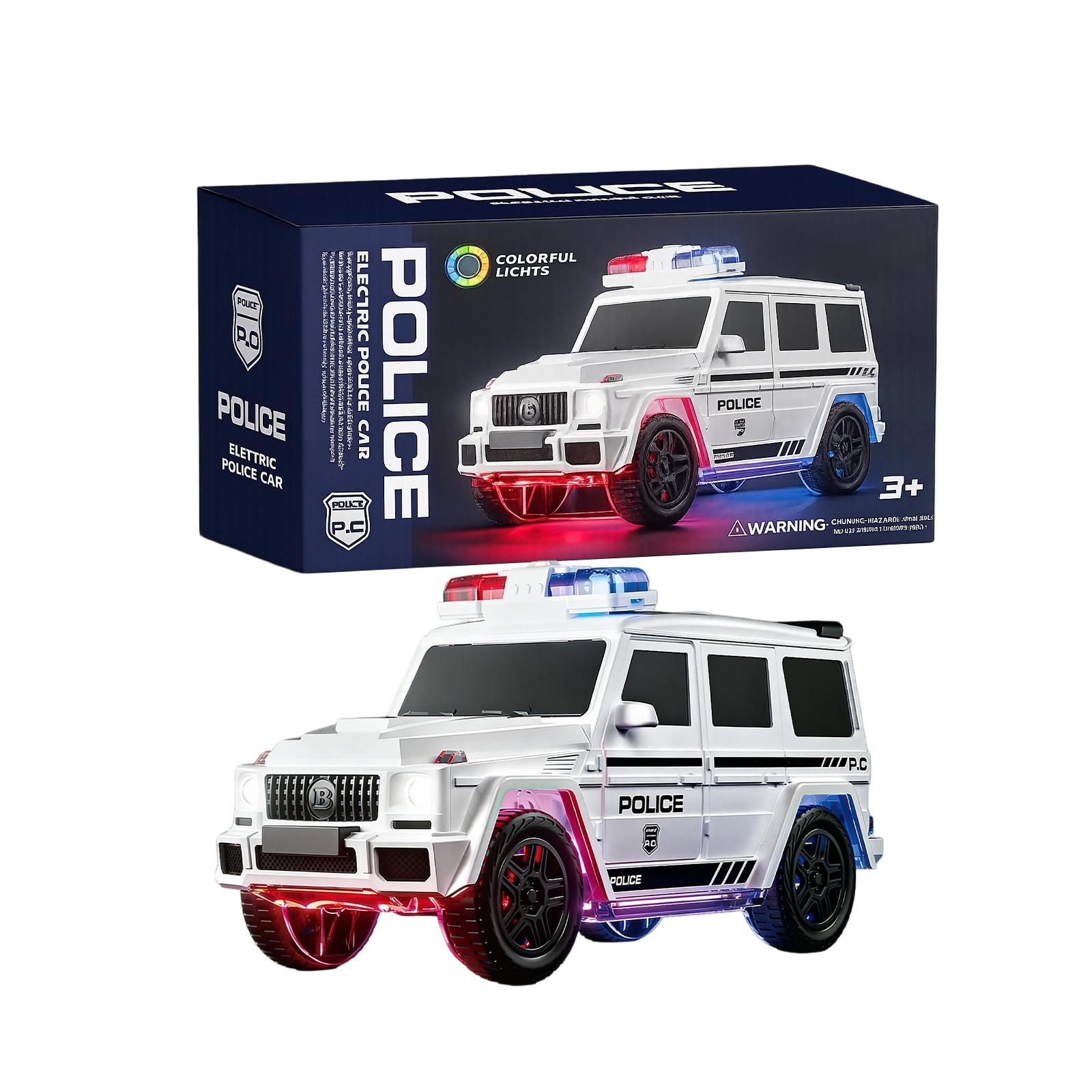 

Electric Stunt Open-door Car Toy That Automatically Opens The Door, With Colorful Lights And Sounds. A Choice For Holiday Gift Giving. белый