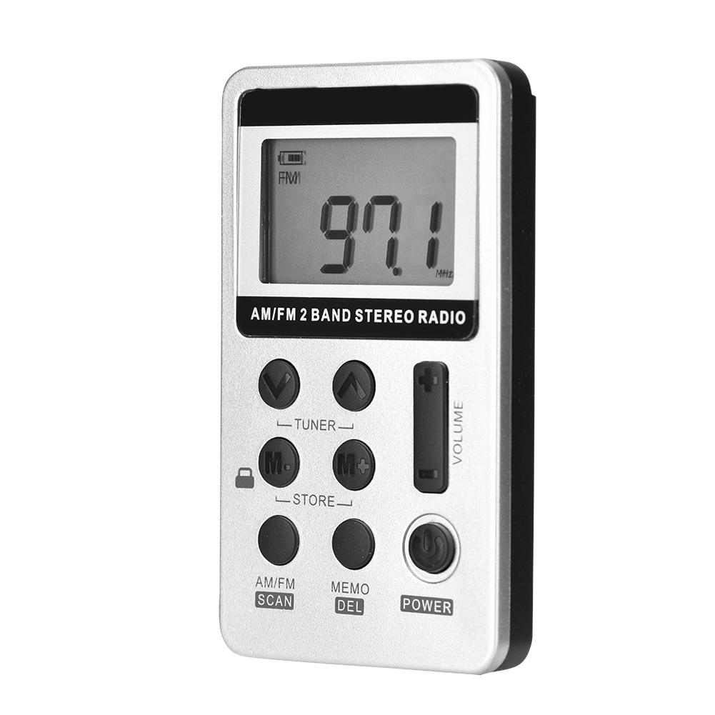 

Мини портативный FMAM радиоприемник с цифровой обработкой сигнала и беспроводным приемником с наушниками белый