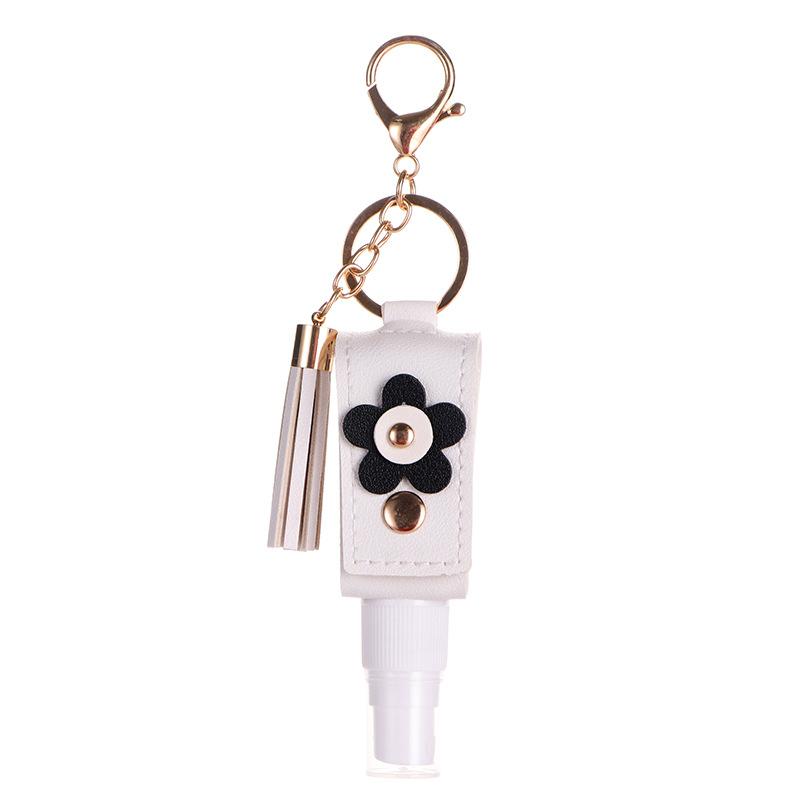 Frasco Spray de Álcool Vazio 30ml Tipo Spray Sub-Frasco Frasco de Higienizador de Mãos Porta-Chaves Portátil Tassel de Tônico Estojo de Couro