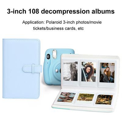 Universal 3 Inch Photo Album for Instant Mini 12 Coil Album Picture Case for Fujifilm Instax Film 12 MINI Photo Paper 108 Pocket