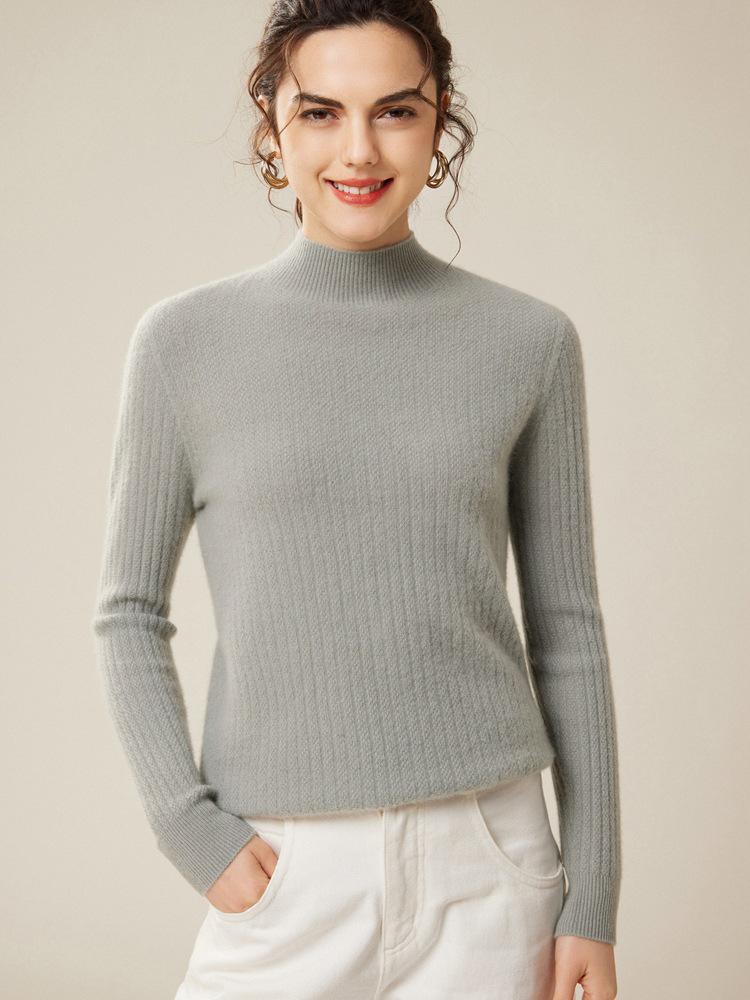 Women's Pure Cashmere Slim Fit Winter Pullover Sweater
