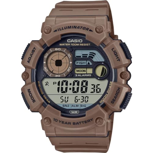 

Casio CASIO Digital Men s Watch with Fishing Data & Moon Data Display Function WS-1500H-5AV Brown Overseas Model
