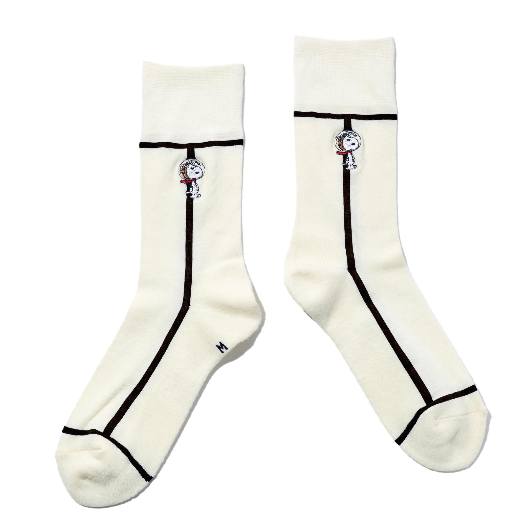 

Шесть акций Товары Snoopy Подарок Snoopy Носки Носки Сделано в Японии Линия Астронавт Слоновая кость x [CHICSTOCKS] Официальный Мужские Женские (С, Черный)