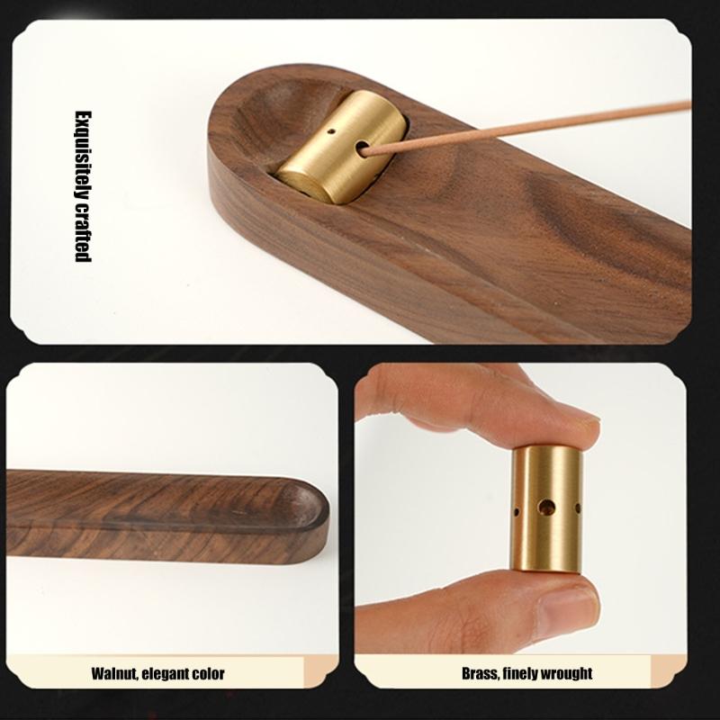 Vintage Wood Incenses Stick Holder Plate for Home Decors and Relaxation Meditations Incenses Burners Tray Ashes Catcher