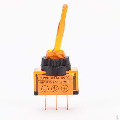 12V 20A LED -OFF Toggle Rocker Switch 3Pin for Boat Orange