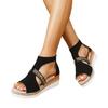 New Platform Heels with Open Toes, Pointed Toe Shoes, Women's Thick-soled Summer Slippers