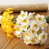 Elegant 6pcs Silk Narcissus Daffodil Bouquet For Lush Wedding And Home Decor