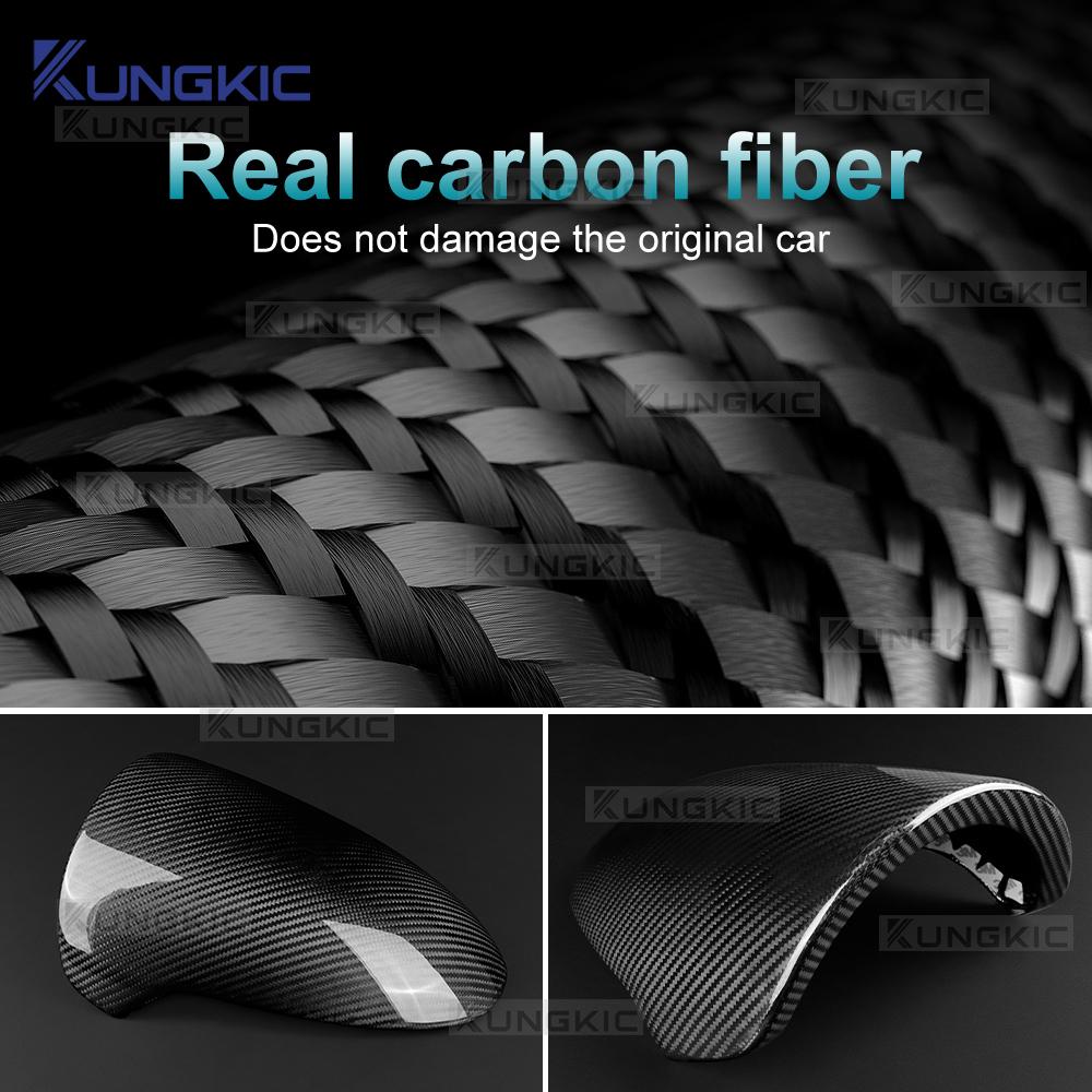 For Abarth 595 695 2012-2019 2020 2021 2022 2023 2024 Real Hard Dry Carbon Fiber Sticker LHD Car Dashboard Speedometer Panel