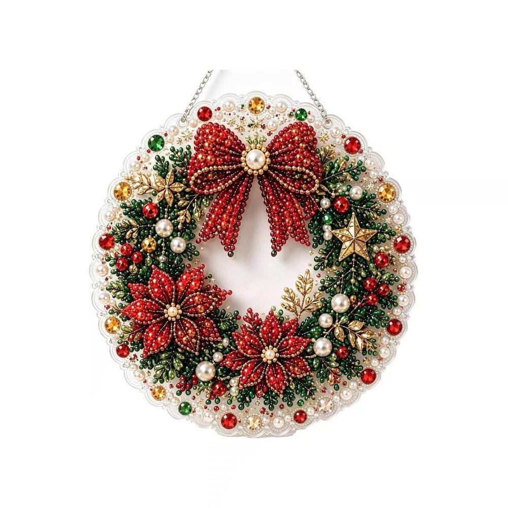 Round Acrylic Christmas  Painting Kit Home Decoration Craft Kit  Home Decor
