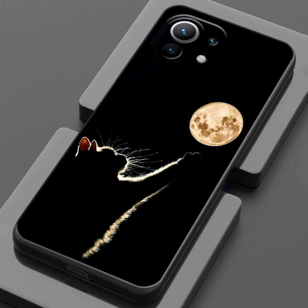 Black Cats Hello For Xiaomi 15 Ultra 11T 12T 13T 14T Pro 11Lite Phone Case Mi POCO X7 M7 F7 Pro F5 F6 M6 X3 X5 X6 Cover Cute Cat