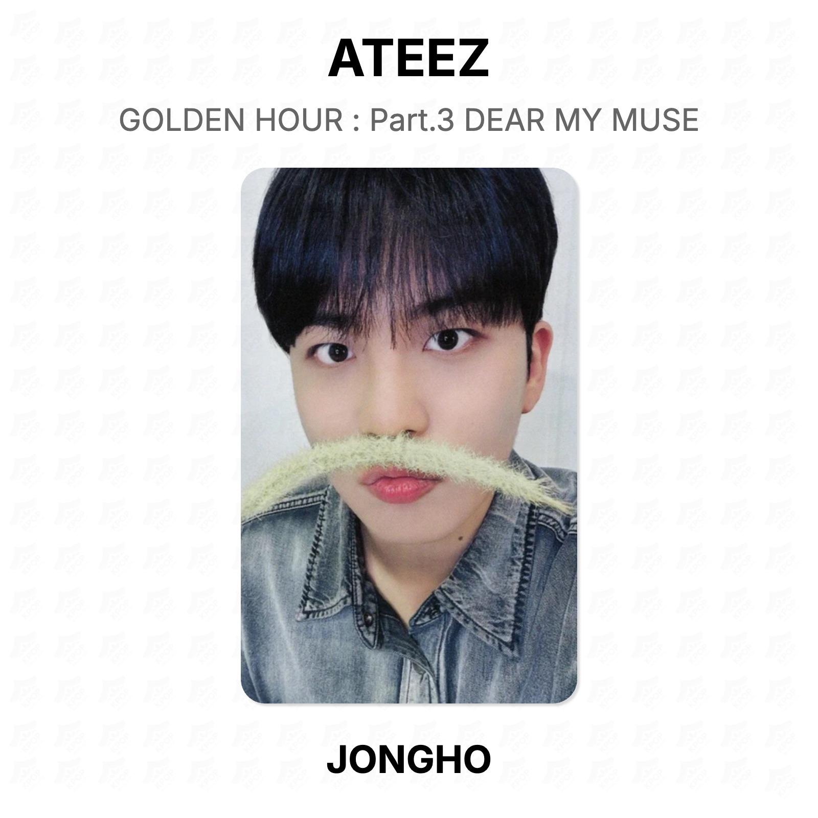 ATEEZ GOLDEN HOUR : Part.3 DEAR MY MUSE Official Photocard JONGHO