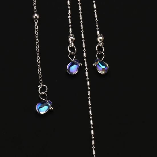 Lanț pentru frunte pentru femei Decor floral cu ciucuri lungi Recuzită de performanță Prințesă Exotică Mireasa Ornament pentru păr Păr