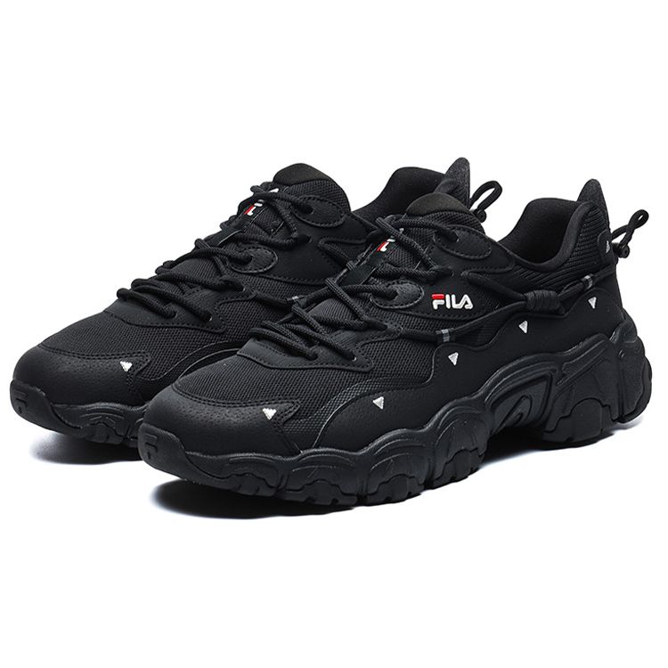 FILA Cat Paw 2.0 Sports Fashion Comfortable Fabric Synthetic Leather Low-Top Casual Running Shoes Eighth Generation Women sneaker Black F12W134108FBK