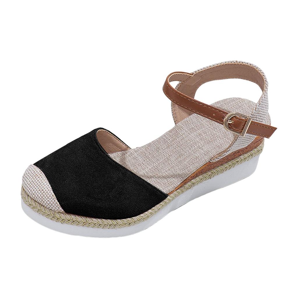 Strass Plateau Sandalen Für Damen Urlaub Slingback Pumps Keilabsatz Sandalen Für Damen Canvas Espadrille Sandalen Für Damen
