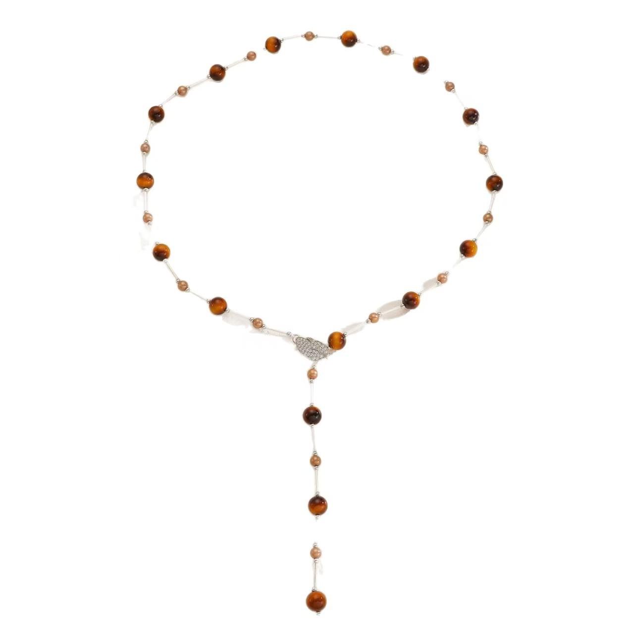 European and American jewelry heavy industry design sense fringed necklace exaggerated punk style necklace