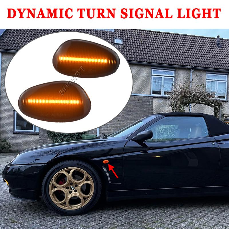 LED Sequential Lamp Dynamic Blinker Indicator Side Marker Turn Signal Light For ALFA ROMEO 145 146 Type 930 1994-2000