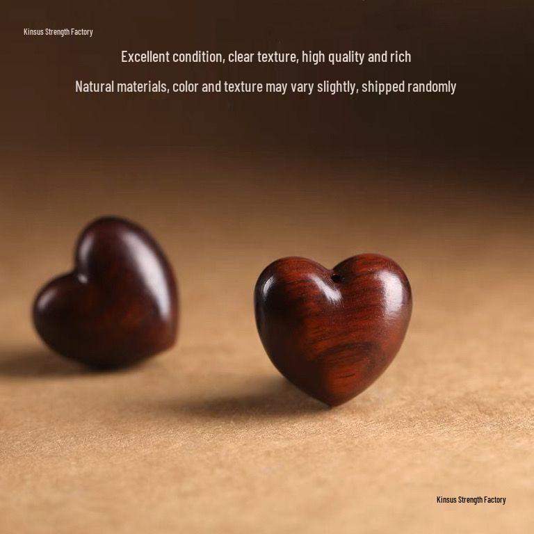 Rosewood Heart Keychain & Phone Charm for Men and Women