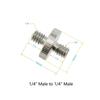 1/4" to 3/8" Screw Adapter Converter Threaded Spigot Mount for GoPro Action Camera Flash Tripod Monopod Light Stand Microphone