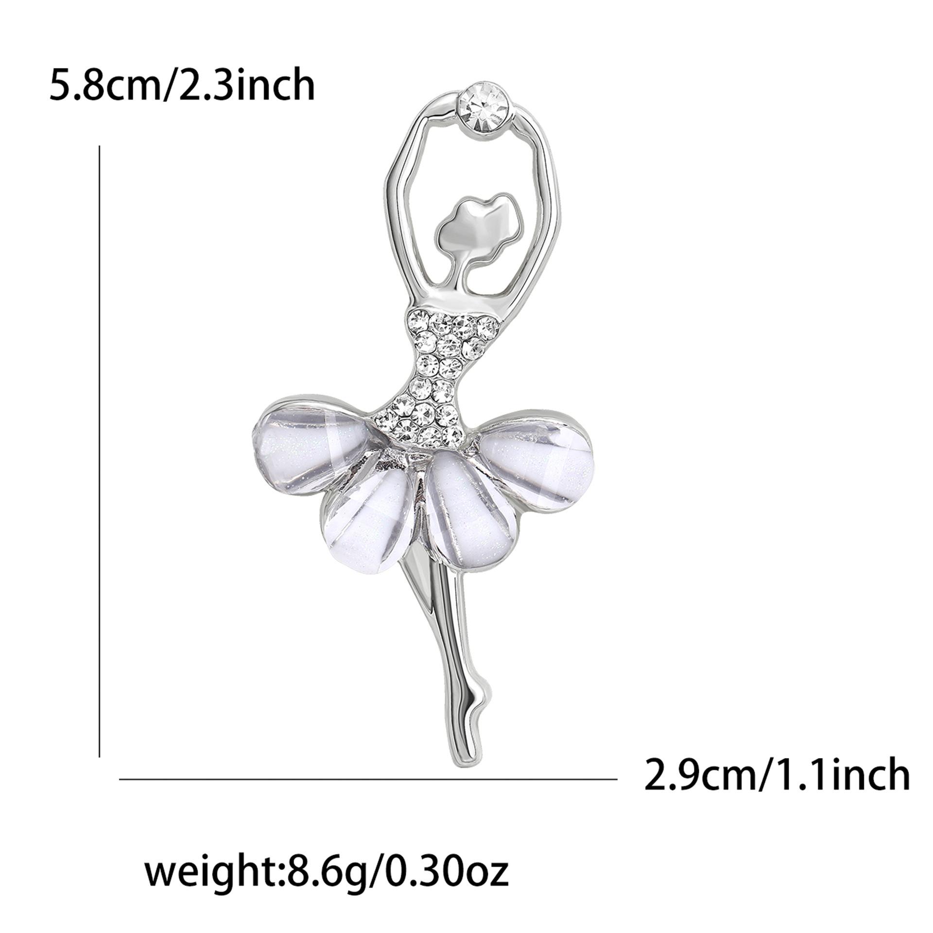 

Элегантный темперамент сплава стразы танцующая девушка брошь мода универсальная женская одежда корсаж украшение булавка