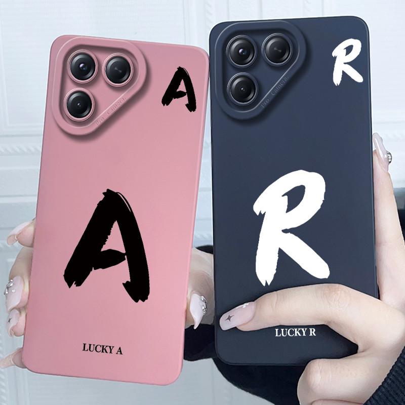 For Tecno Pova 7 4G LJ6 Covers Cases Lucky Simple Letter Couple Silicone Soft Matte Phone Housing for Techno Pova 7 4G Fundas