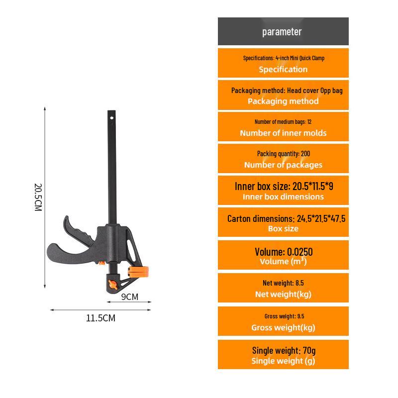 

Quick F-Clamp Woodworking Fastener Tool