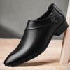 Herren PU Lederschuhe Formelle Kleiderschuhe für Herren Übergröße Party Hochzeit Büro Arbeitsschuhe Slipper Business Casual Oxfords