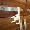 Small Object Organizer Monkey Banana Hook, 3D Printed Under Cabinet Kitchen Hanger Storage Funny Under Shelf Fruit Design Holder Hook for Bananas,