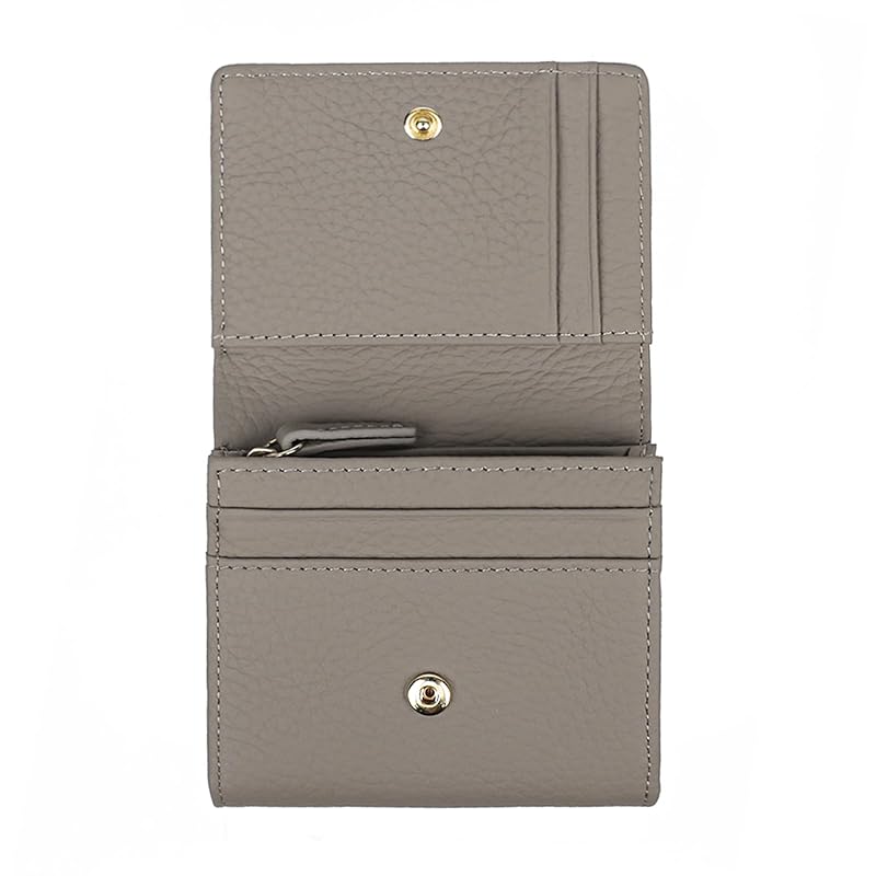 

[imeetu] wallet bifold wallet ladies men s genuine leather RFID Skimming prevention L type zipper mini wallet travel wallet compact card case coin