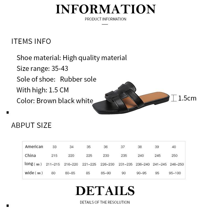 Große Damenschuhe, flache Hausschuhe, Hausschuhe für den Alltag mit gewebten Riemen, flache Hausschuhe aus Gummi mit einem Riemen und flachem Absatz