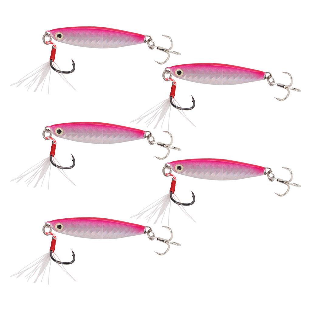 5Pcs 15g Metal Vib Hard Fishing Lures Jigging Fishing Baits Artificial Hard Lure with Sequin Laser
