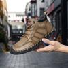 38-48 Leather Casual Men Shoes Design Sneakers Man Breathable Leather Shoes Men Ankle Boots Outdoor