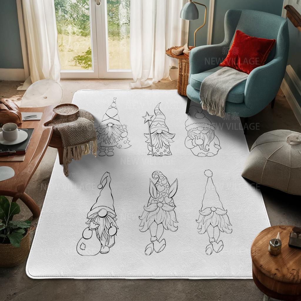 House Entrance Carpet Home Door Mat Living Room Bath Foot Bathroom Non-slip Water Absorption Rugs Bath Merry Christmas Winter