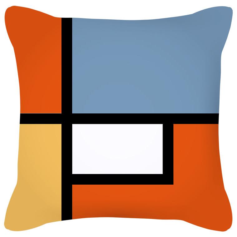 

Скандинавский абстрактный цветной геометрический рисунок, чехол для подушки, украшение для дома, гостиной, дивана, квадратная подушка, наволочка 60X60CM