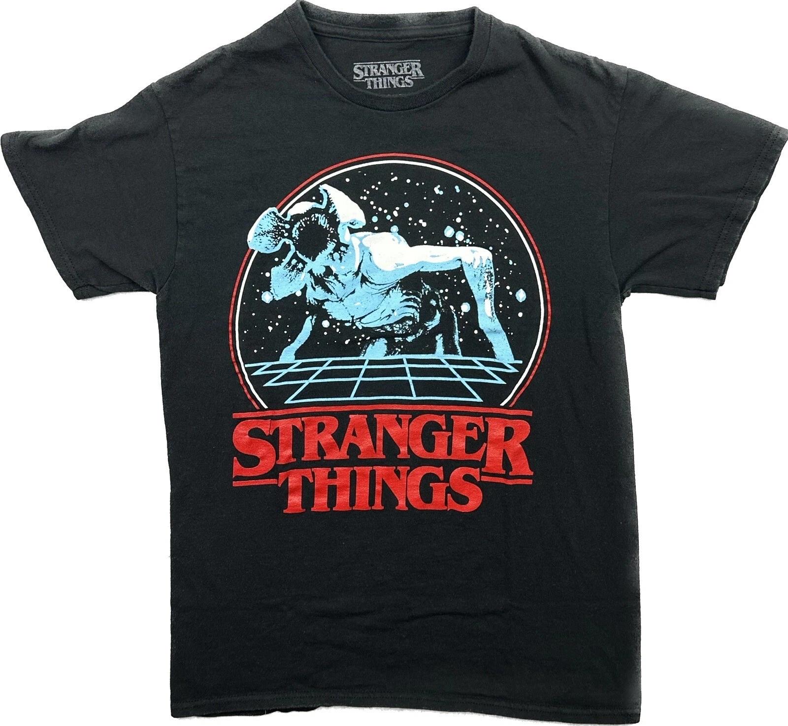 Футболка Netflix «Очень странные дела» Мужская взрослая Маленький Размер Графическая футболка Netflix ДемоГоргон L