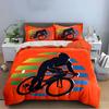 Cyclist Silhouette Art Print Bedding Duvet Cover Set Duvet Cover Pillowcases  (1*Duvet Cover 2*Pillowcases, without duvet insert)