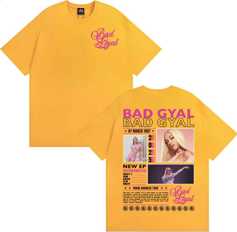 Bad Gyal Bikini Badness Tour 2025 Graphic T-shirts Men Women Fashion Aesthetic Short Sleeve T Shirts Comfort 100% Cotton T Shirt
