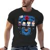 Men Cartoon Parody Graphic T Shirt Retro Horror Monster Flower Tee Casual Streetwear Cotton Top