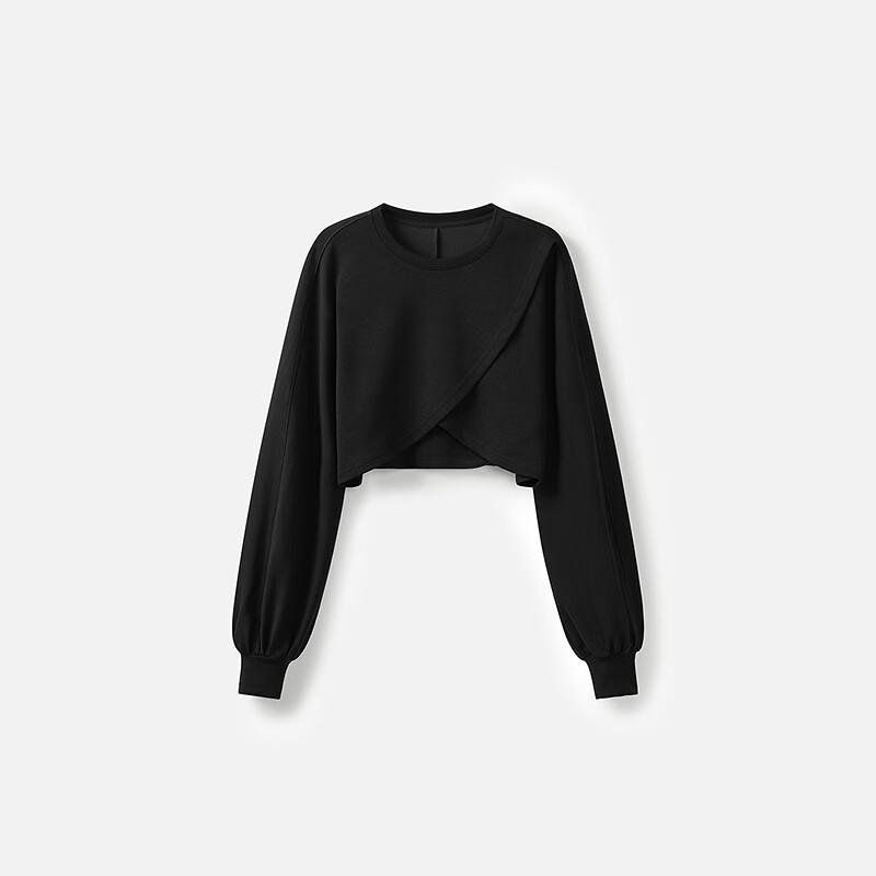 Broadcast Women's French Style Irregular Hem Long-Sleeve Sweatshirt