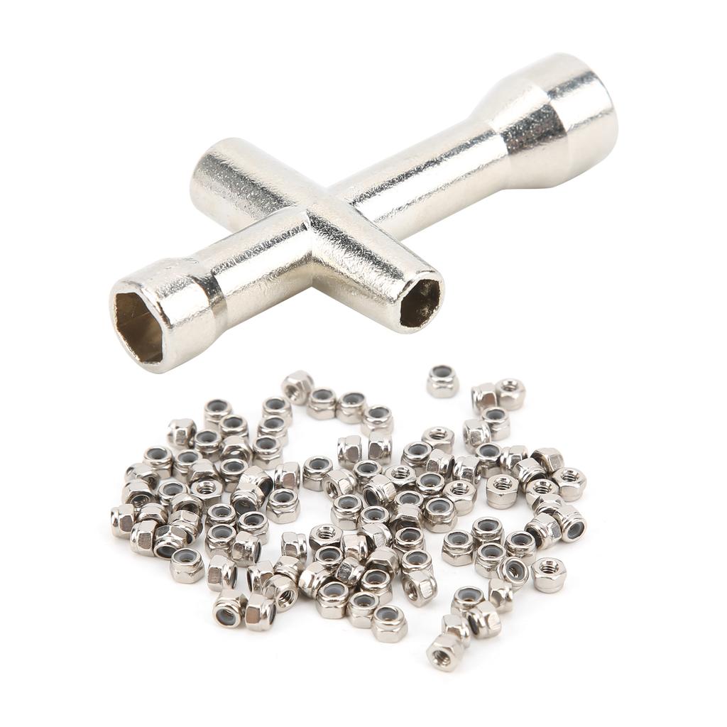 1Celsius24 M2 Locknut Metal Lock Nut Selflocking Nut with   Wrench for   Scx24  90081(Black )