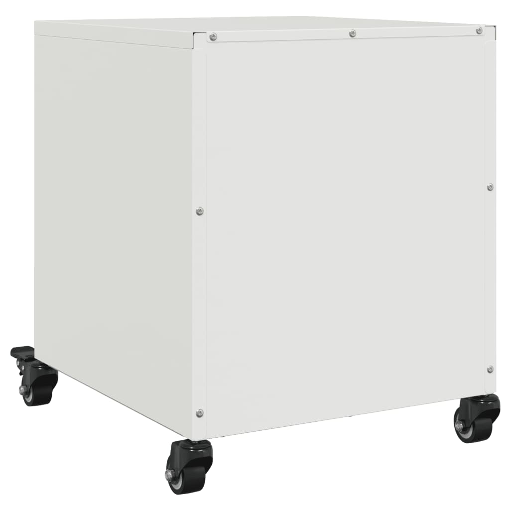 Nightstand White 36 x 39 x 43.5 cm Steel