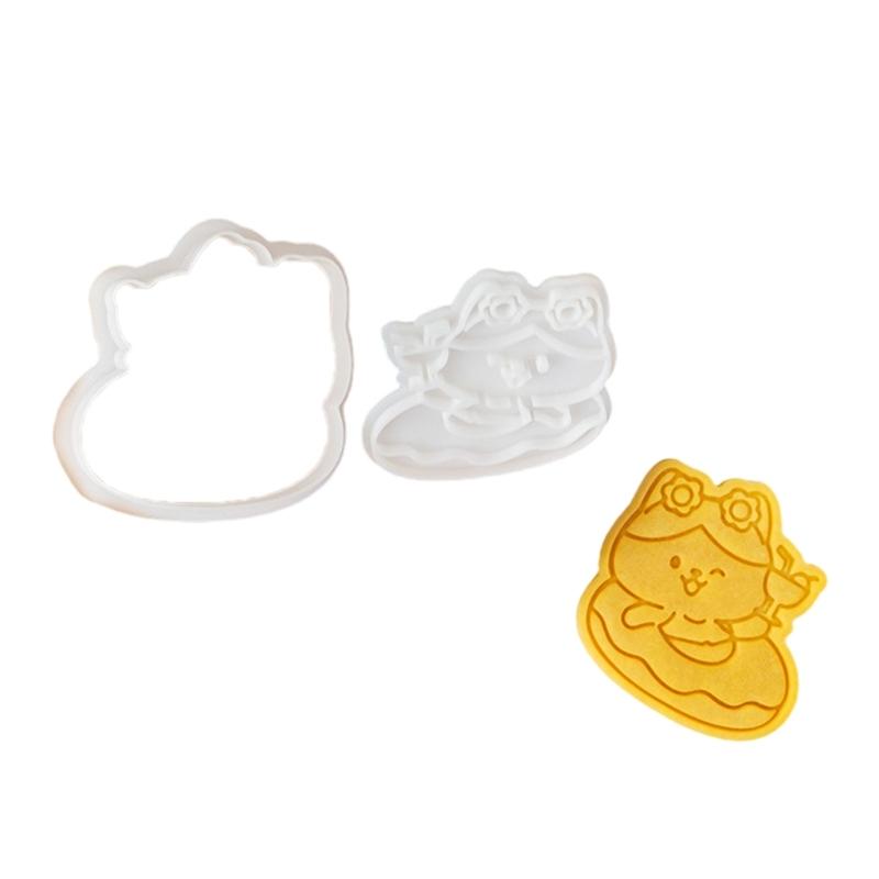Plastic Biscuit Cutter Fondants Molds Cookie Stamps Cartoon Animals Pattern Cookie Cutter for Sugar Cake Snacks
