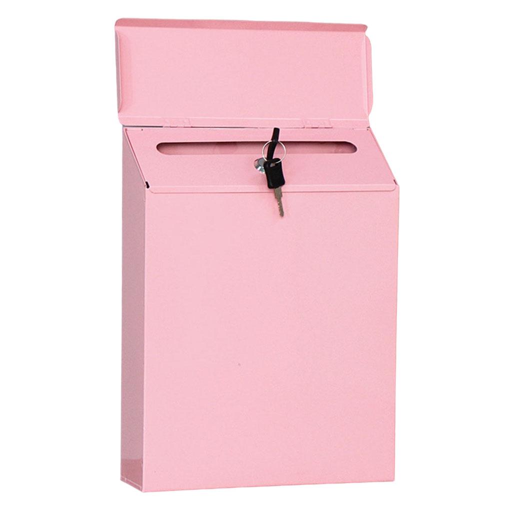 Hanging Security Wall Mounted Comment Suggestion Drop Box Durable Key Magazines Holder Postbox Case