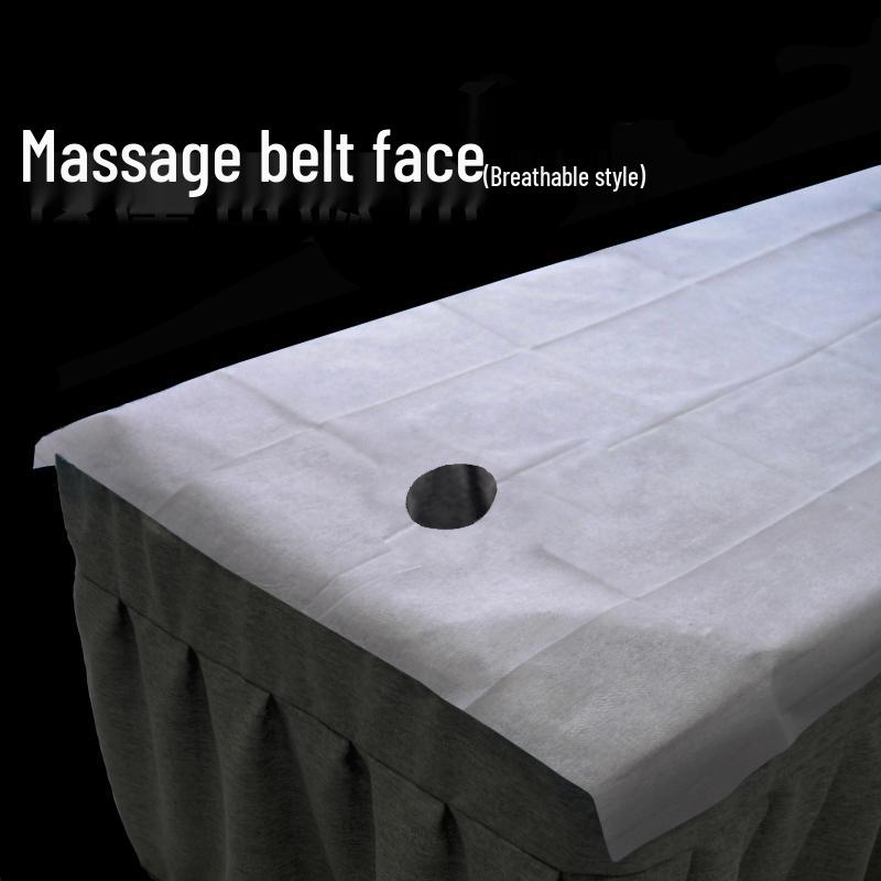 100 Disposable Waterproof Oil-Proof Bed Sheets with Hole for Spa, Beauty Salon, or Massage Table