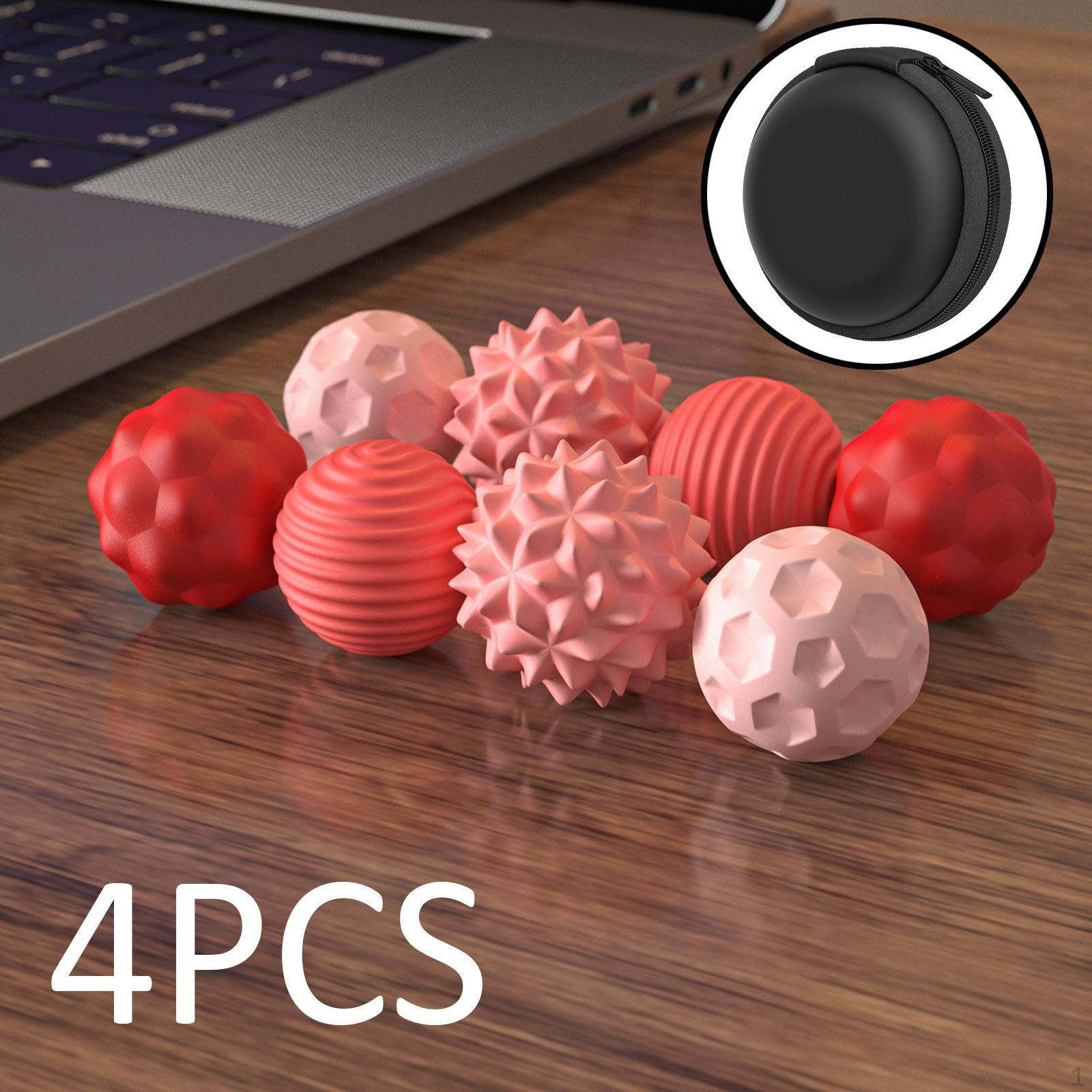 

4шт сенсорные игрушки силиконовые шарики набор для подарка детям праздник зеленый розовый